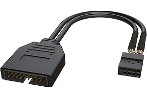 LINKUP - USB 2.0 Female to USB 3.0 Male 20 Pin IDC Motherboard Header Active Compatible Converter Compatible Type C USB-C Chipet and Panel Mount