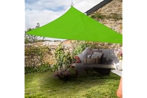 GREEN BAY Greenbay Triangle Anti-UV Sun Shade Sail Outdoor Patio Party Sunscreen Canopy Sunsail 5x5x5m Light Green