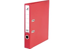 Kangaro Segregator z tworzywa sztucznego PP 5 cm szerokość grzbietu DIN A4. Kolor czerwony (segregator pierścieniowy, segregator na dokumenty, segregator listowy)