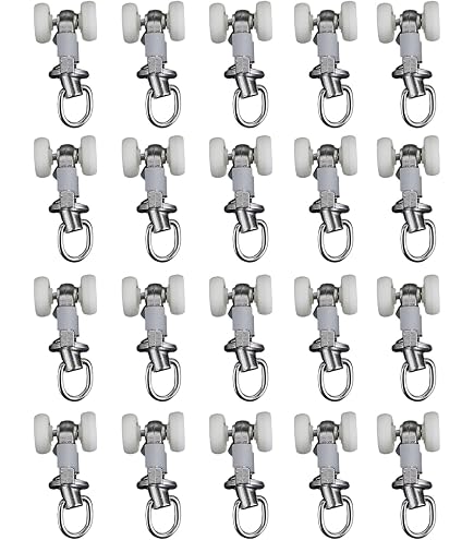 Lot De 10 Rails De Rideaux En Acier Inoxydable Double Roulettes - Glissières Silencieuses