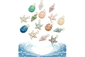 TOZBLEU 30pcs Colgante de Concha de Estrella de Mar,Colgante Accesorios de Aleación DIY,Pendientes Collares Accesorios, para Hacer Joyas Hechas a Mano para Hacer Collares,Pendientes,Pulseras