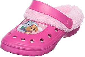 Brandsseller Children's Clogs Winter Slippers Girls Garden Shoes Lightweight Warm Lined Clogs with Paw Patrol Style