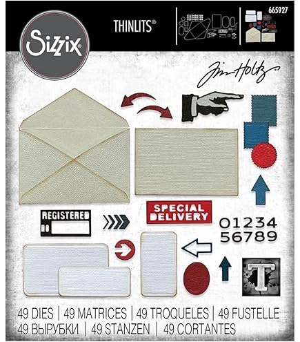 Sizzix Set Fustelle Thinlits 7 Pezzi Lanterna Woodland - Kath Breen, 665490, Per Big Shot