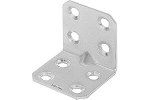 KOTARBAU® Soporte de esquina en forma de L, 30x30x30 mm, Acero galvanizado, Conector de ángulo recto de unión de 90 grados, con agujeros de montaje, escuadras metálicas para muebles