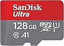 SanDisk 128GB Ultra microSDXC card + SD adapter, Memory card Full HD, up to 140 MB/s, For smartphones and Tablets, with A1 Ap