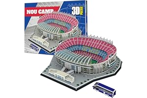 Georgie Porgy 3D Estadio de Fútbol Puzzles DIY Juguetes de Construcción Conjuntos (Estadio NOU Camp 69PCS)