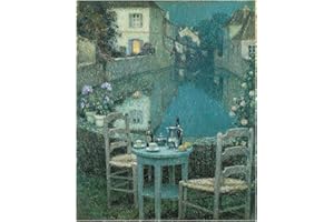 Legendarte - Cuadro Lienzo, Impresión Digital - Mesita En El Crepúsculo De La Tarde - Henri Le Sidaner - Decoración Pared cm. 60x75