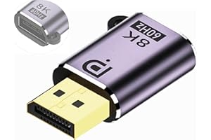 SHANFEILU Adaptateur DP vers DP DisplayPort 1.4 8K @ 60 Hz DP mâle vers DP femelle avec trou et indicateur LED pour projecteur, ordinateur portable, moniteur HDTV