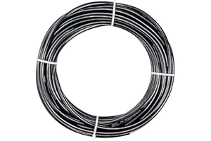 ERGAOBOY Kit de tube de tuyau d'air en polyuréthane noir 10M PU, 8 mm OD x 5 mm ID sans raccords