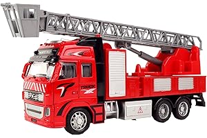 TURBO CHALLENGE - Camion dei Pompieri - Veicoli di Intervento - 022924-1/38 - Veicolo a Retrofrizione - Rosso - Metallo - Giocattolo per Bambini - Auto - A partire dai 3 anni