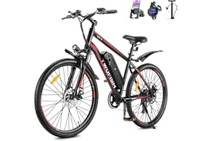 TWOFISH Electric Bike for Adults, 26" Electric Mountain Bike with 36V 15Ah Battery and 250W Motor, 100KM Max Range, 7-Speed E Bike with LED Display, Disc Brakes, Cruise Control, TF-1