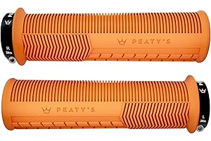 Peaty's Monarch Grips - Mushroom or Knurl/Thick or Thin - Trail Comfort, Durable, Ergonomic Finger Bars, Support Thumb Pad, All Day, All Terrain, Lock on grip MTB Enduro Downhill Ebike Mountain Bike