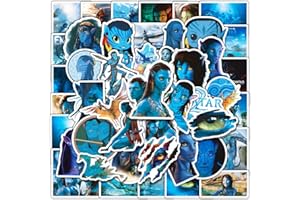 LYLSDSB 50 Stück Avatar Aufkleber Coole Cartoon Movie Sticker für Laptop Fahrrad Scrapbook Gepäck Auto Motorrad Koffer Skateboard Gitarre,Vinyl wasserdichte Blauer Aufkleber für Jugendliche Erwachsene