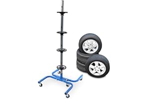 ‎BITUXX Bituxx Felgenbaum mit Rollen Stabiler Reifenständer für 4 Räder (bis 245mm) Autoreifen Aufbewahrung Reifenbaum Felgenständer aus Stahl, 150kg Belastung