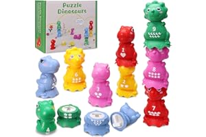 Jiosdo Dinosaurs Toys for 1 2 Years Old Boys Girls, Montessori Sorting & Stacking Toys for Toddler, Early Development Fine Motor Skills Toys for Baby, Birthday for boys girls