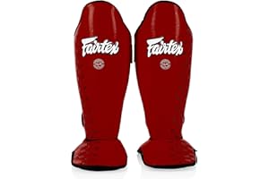 Espinilleras Fairtex SP5 Muay Thai para Hombres, Mujeres, Niños | Premium, Livianas y Duraderas | Protección Extendida para Evitar Periostitis Durante Entrenamiento o Sparring