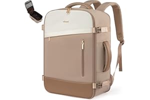 ‎LOVEVOOK LOVEVOOK Ryanair Handgepäck 40x30x20, 24L Travel Handgepäck Rucksack für Damen, Erweiterbares Design, Ryanair Rucksack, Reiserucksack Cabin Bag für Eurowings, Wizz Air - Khaki