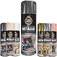 Classic Signature - 1 x Metallic Gun Metal Grey Spray Paint 400ml Multi-Purpose Use, Spray for Metal and Wooden Furniture, Ornaments, Decorative Items and Much More for Interior & Exterior