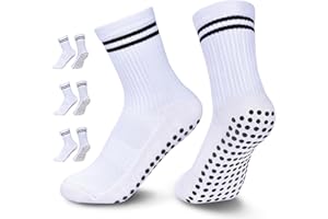 KTUEOV Calcetines Futbol Niño, 3 Pares Medias Antideslizantes Fútbol Niña de Cómodos Algodon Calcetines Deporte Niño para Running Ciclismo Rugby Baloncesto Medias Futbol Niños de 6-12 Años