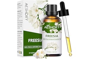 AESHORY Freesia Essential Oils 100ml, Premium Natural Freesia Fragrance Oil for Diffusers for Home, Aromatherapy, Skin Care, DIY Perfume, Candle and Soap Making