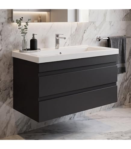 Ikea HEMNES Waschtisch mit 2 Schubladen, 100x47x83 cm, weiß Küche, Haushalt & Wohnen
