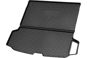 HEROFFIX Flat Face Cargo Liner Rear Trunk Mat Trunk Cargo Luggage Boot Tray Mat Stripes and Triangles Pattern for Volvo XC90 2015-2024 Anti-Slip