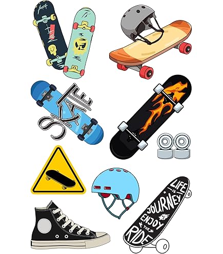 Decorazioni Torta Skateboard - 15 Pezzi, Topper Compleanno Con Tema Skate - Foto 5