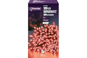 Premier Decorations 200 Ultra Bright Multi Action Red Halloween LED Lights Indoor Outdoor