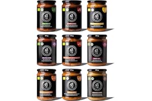 Löwenanteil - STARTERBOX - 9x 570g Glas mit allen Geschmacksrichtungen - 100% Bio - ohne Zuckerzusatz und Glutenfrei - gesunde Fertiggerichte mit viel Protein