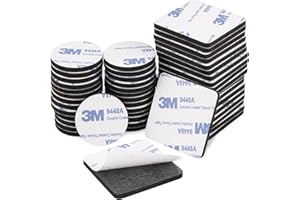 ZISMA Double Sided Sticky Pads 50 Pcs Heavy Duty Strong Mounting Adhesive Foam Pads Waterproof Double Sided Tape Square (40mm x 40 mm) & Round (30mm)