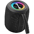 Sumvision Monic Wave Portable Bluetooth Speaker True Wireless Stereo Speakers 3D Sound Enhance RGB 21Hr 1800mAh Long Life Battery Bluetooth 5.3 USB C Fast Charge Drop Protect UK Design UK Tech Support