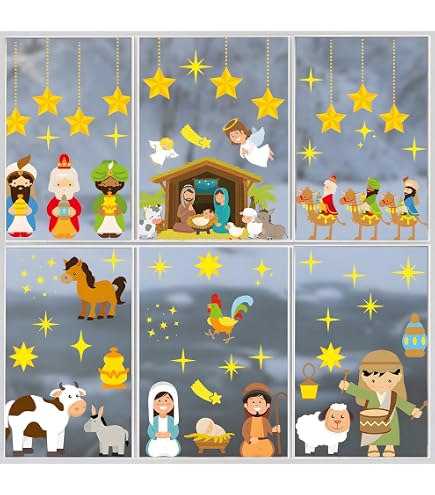 Adesivi Natalizi Per Finestre Kesote – 168 Pezzi In PVC, Senza Colla, Decorazioni Feste Con Babbo Natale, Alberi E Pupazzi Di Neve - 2