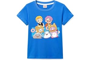 MINHUAHA Foxy and Boxy Merch Kids 100% Cotton T-Shirt for Boys and Girls Tee Sports Short Sleeve Tops 3-13years