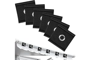 URAQT Crochet Auvent, 6pcs Accessoires Auvent RV, œillets de Passepoil pour Rail de Fixation, Diamètre 5/6 mm - 7/8 mm, pour Auvent de Tente, Camping, Caravane