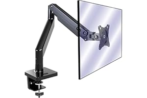 Invision Support PC Ecran Bras pour Écrans 24"-40" VESA 75/100mm Pince de Bureau Ergonomique Réglable en Hauteur 2-15kg (MX450)