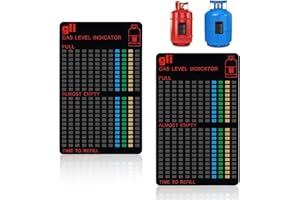 Annlpoy 2pcs Indicateur de Niveau de Gaz Magnétique pour Bouteilles de Propane et Butane, Jauge Pratique pour Caravane, Camping et Voyage, Testeur de Gaz Réutilisable