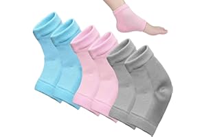 YFHUVB Gel Heel Socks, 3 Pairs Moisturising Socks, Moisturising Socks for Women, Socks Lining Infused with Essential Oils and Vitamins for Dry Hard Cracked Skin Moisturizing Day Night Care Skin