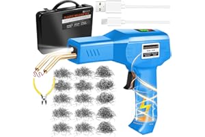 MYTOVOSN 200W Plastic Welder Kit, 5000mAh USB Rechargeable Wireless Plastic Repair Kit with 1050 PCS Hot Staples, Portable Cordless Car Bumper Repair Kit for Plastic Crack Repair(Blue)