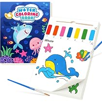 LIKYMO Washable Finger Painting Book For Kids – Mess-Free Water Magic Colouring Activity