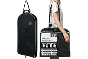 BAYLISS + COLE Bayliss+Cole Suit Bag 43" With Ergonomic Handle and Adjustable Shoulder Strap - Garment Bags with Robust Design, Quick Release Folding, Large Smooth Zipper, Water Resistant, View Window.