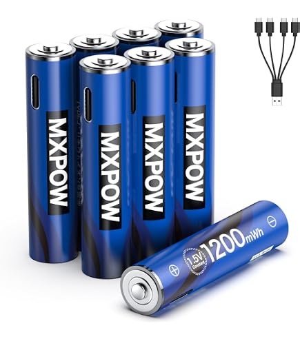 AA Lithium-Akkus Wiederaufladbar – 4er Pack, USB-C Schnellladung In 1,5h, 1,5V Konstant, 1200 Zyklen