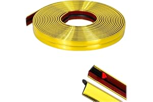 WZERHO Kantenschutz Selbstklebend Leisten 5m*2cm – Wasserdicht Flexible Zierleiste Selbstklebend Gold für Wände, Küche, Fliesen – Einfach Schneidbar, Ideal für Renovierung & Möbelschutz