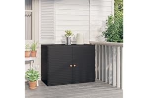 Homgoday Gartenschrank Aufbewahrungsschrank Geräteschrank Spindschrank Schrank Spind Terrassenschrank Balkonschrank Garten Balkon Schwarz 100x55,5x80 cm Poly Rattan