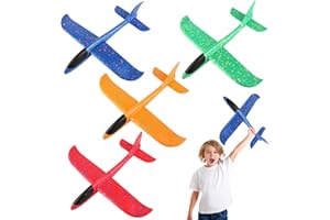 TOSAVGA 4 Stück Flugzeug Spielzeug, Styropor Flugzeuge Für Kinder, Groß Manuelles Werfen Segelflugzeug, Wurfgleiter Styroporflieger Flugzeug Styropr Kinder, Fliegende Gleiter, Flieger Styropo Kind