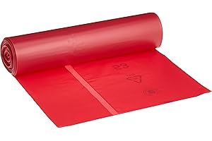 DEISS PREMIUM Sacs poubelles 60 µm 120 litres Rouge