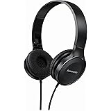 Panasonic RP-HF100M Cuffie con Filo, On Ear, Suono Potente e Bilanciato, Compatte, Leggere e Pieghevoli, con Microfono, Nero