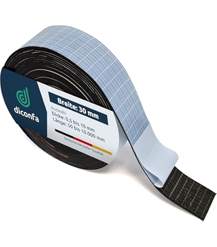 diconfa Schraaplijst naar maat ==> Premium, 150 x 1400 x 20 mm versterkt met weefsel - grootte en kwaliteit kiezen - slijtvast rubberen transportband sneeuwschuiver sneeuwschild sneeuwploeg