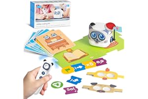 Makeblock mtiny Robot Giocattoli per Bambini, Robot Emo Interattivo Telecomandato, Robot di Codifica Senza Schermo con Scheda di Programmazione, Regalo per Ragazzi e Ragazze Dai 3 Anni in Su