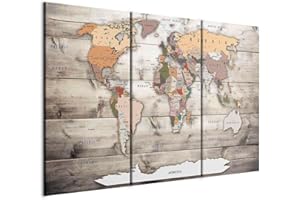 B&D XXL - Quadro 120x80 cm 3 Pezzi - Stampa su Tela Strutturata XXL Grande - Quadri Moderni Componibili Camera da Letto Matrimoniale - Stampe da Parete Arte - - Kontinent Legno k-C-0035-b-g