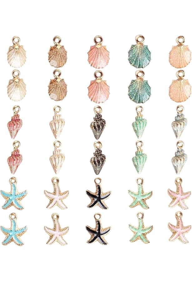 Beebeecraft 1 Boîte De 12 Breloques En Forme D'Étoile De Mer
